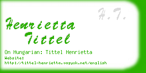 henrietta tittel business card